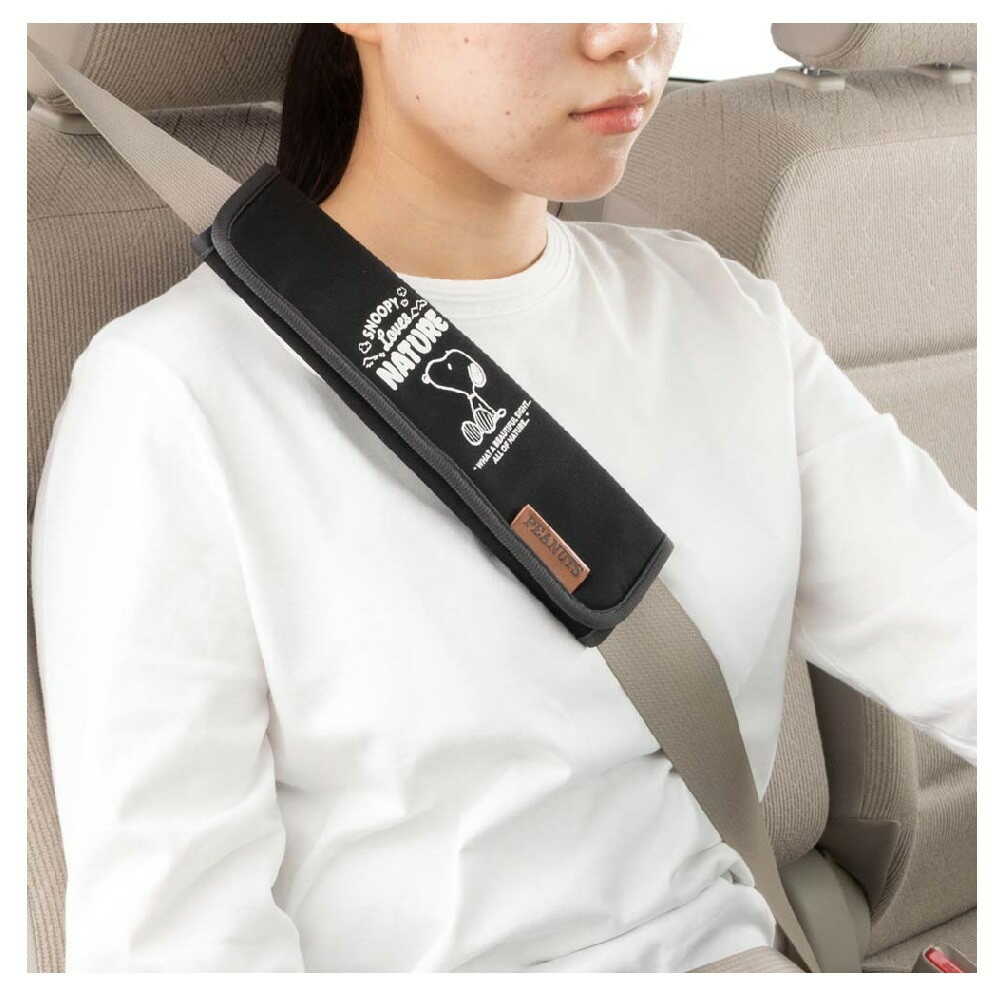 Bonform Snoopy Nature Seat Belt Pad BK 7242-16BK