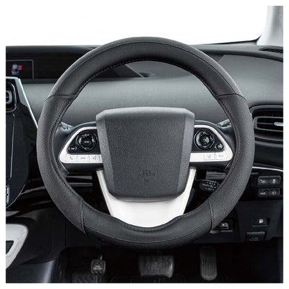 Bonform FT Leather Steering Wheel Cover Size S BK 6764-01