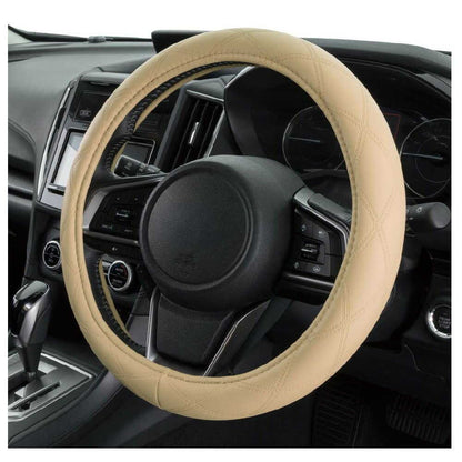 Bonform Basic Quilt Steering Wheel Cover S Beige 6770-01BE