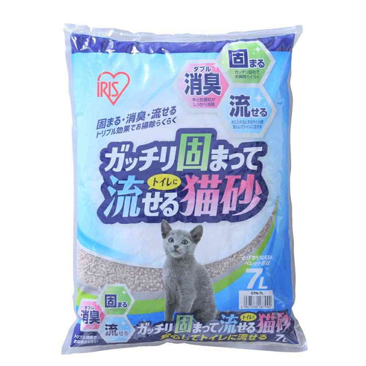 Iris Ohyama Clumping Cat Litter Flushable 7L