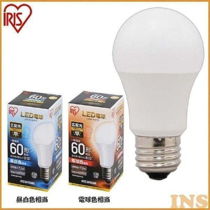 Iris Ohyama LED Bulb E26 60W Equivalent Wide Beam Warm White
