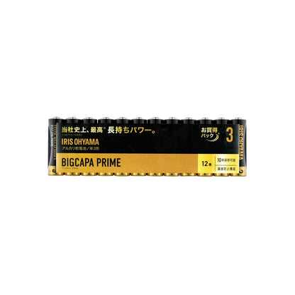 Iris Ohyama Alkaline Dry Battery BIGCAPA PRIME Type AA -LR6BP/12P