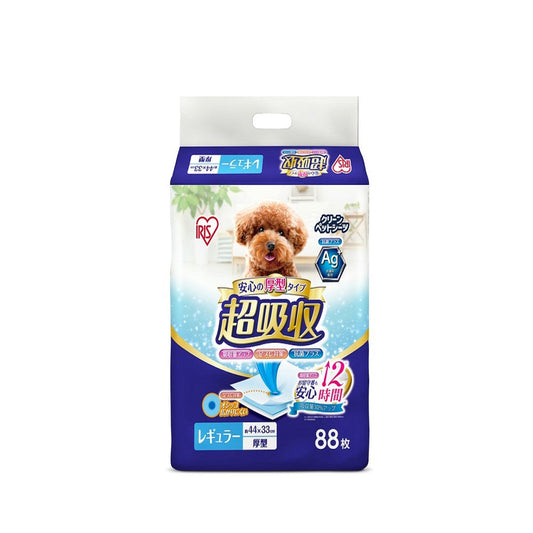 Iris Ohyama Thick Ultra-Absorbent Pet Pads Regular 88 Pieces