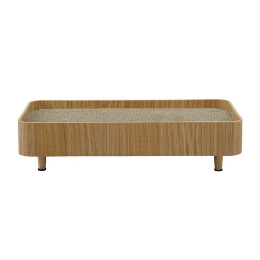 Iris Ohyama Plywood Scratching Post Case Natural