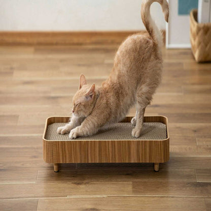 Iris Ohyama Plywood Scratching Post Case Natural