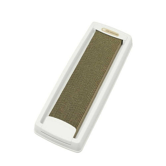 Iris Ohyama Dustless Cat Scratching Post Slim White
