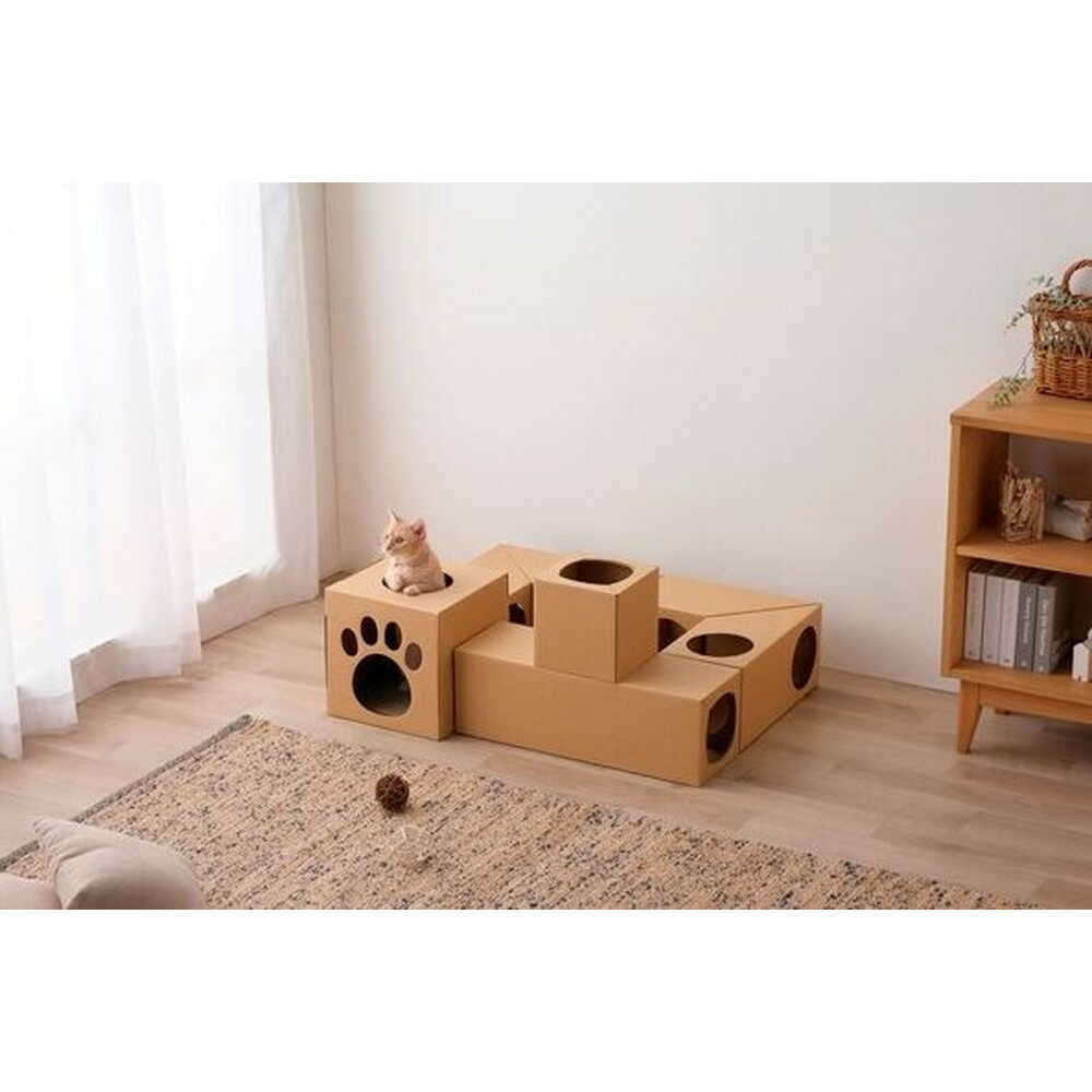Iris Ohyama Cat Tunnel T-Shaped Single P-NTTT