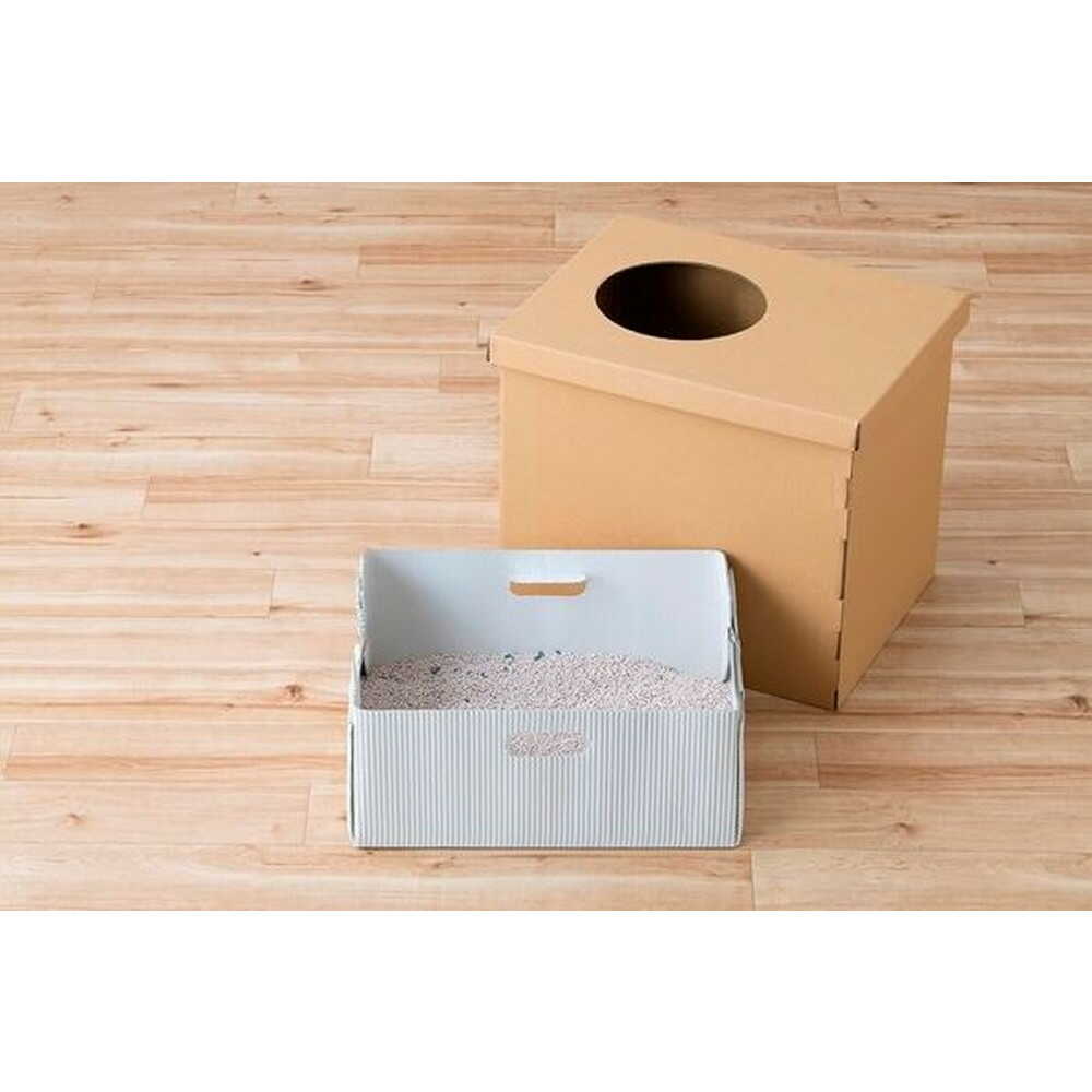 Iris Ohyama Top-Entry Cardboard Cat Toilet PUDNT-430