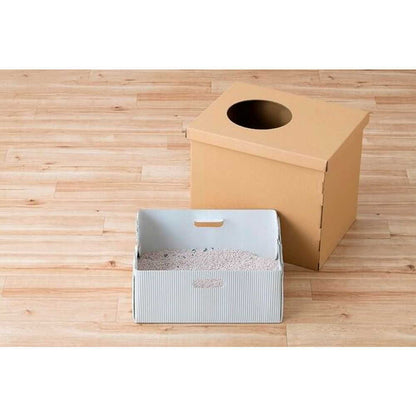 Iris Ohyama Top-Entry Cardboard Cat Toilet PUDNT-430