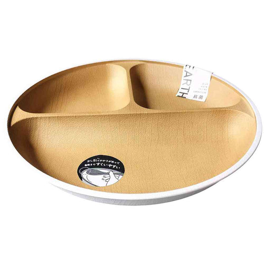 Kano EARTH COLOR Antibacterial Scooping Round Lunch Plate - White