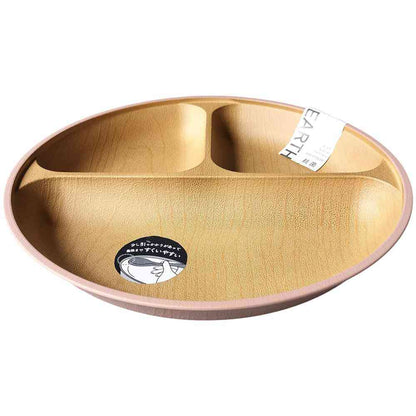 Kano EARTH COLOR Antibacterial Scooping Round Lunch Plate - Pink