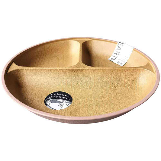 Kano EARTH COLOR Antibacterial Scooping Round Lunch Plate - Pink