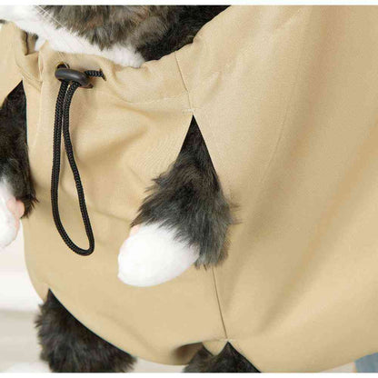 Cat Nail Clipping Helper Apron Twill Beige