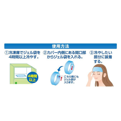 Kenyu Head Cool Hair Band Type IIIA HCB3A48 Cover 1, Gel Pack 2