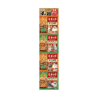 Smack Minette 4-Pack - Taste Comparison Pack with Tuna Chips & Bonito Flakes 160g