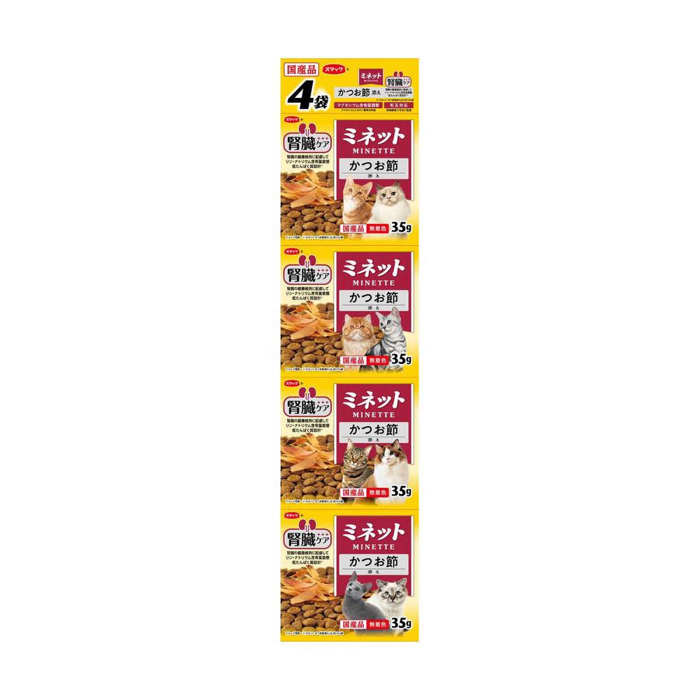 Smack Minette 4-Pack - Kidney Care with Bonito Flakes 140g (35g x 4)