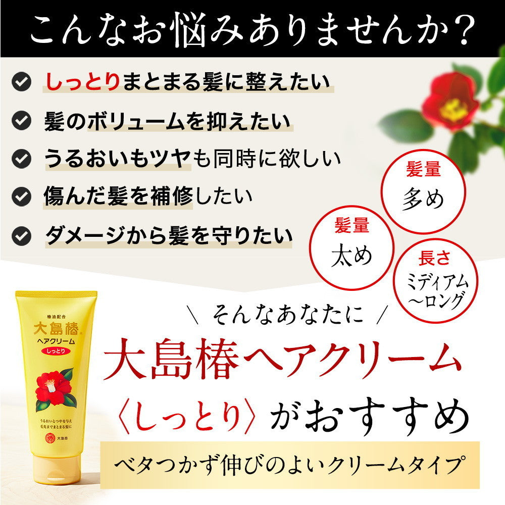 Oshima Tsubaki Hair Cream Moisturizing 160g