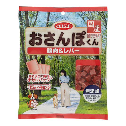 Debu Pet Osanpo-kun Chicken & Liver 60g (15g x 4 Bags)