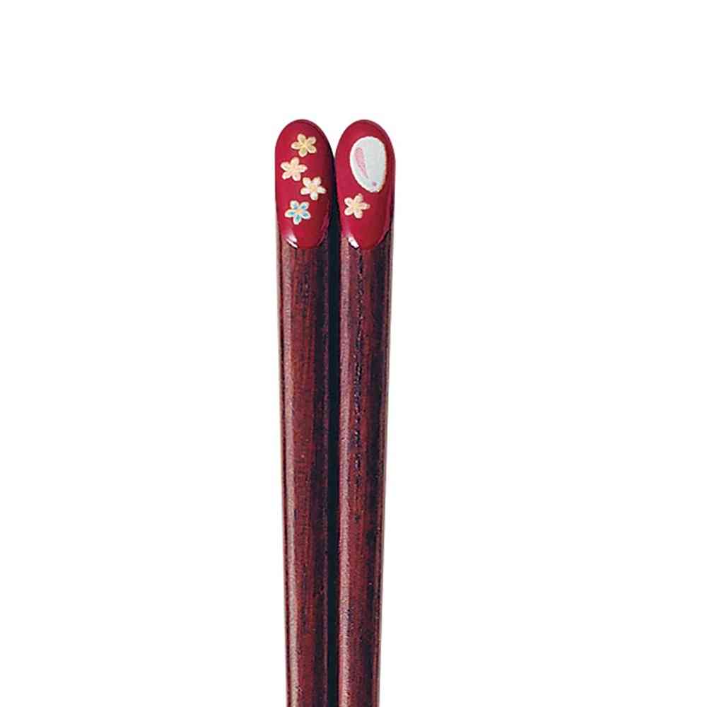 Ishida Chopsticks Kinza Usagi Vermilion 20.5cm