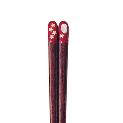 Ishida Chopsticks Kinza Usagi Vermilion 20.5cm