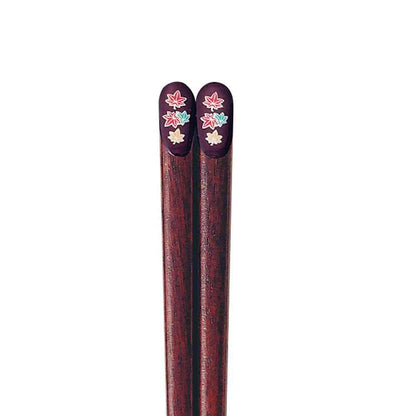 Ishida Chopsticks Kinza Momiji Burgundy 20.5cm