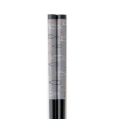 Ishida Chopsticks Color Fish Black 23cm 1 Pair