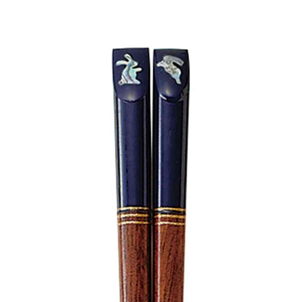 Ishida Kids Chopsticks Colorful Rabbit Blue 16.5cm (1 pair)