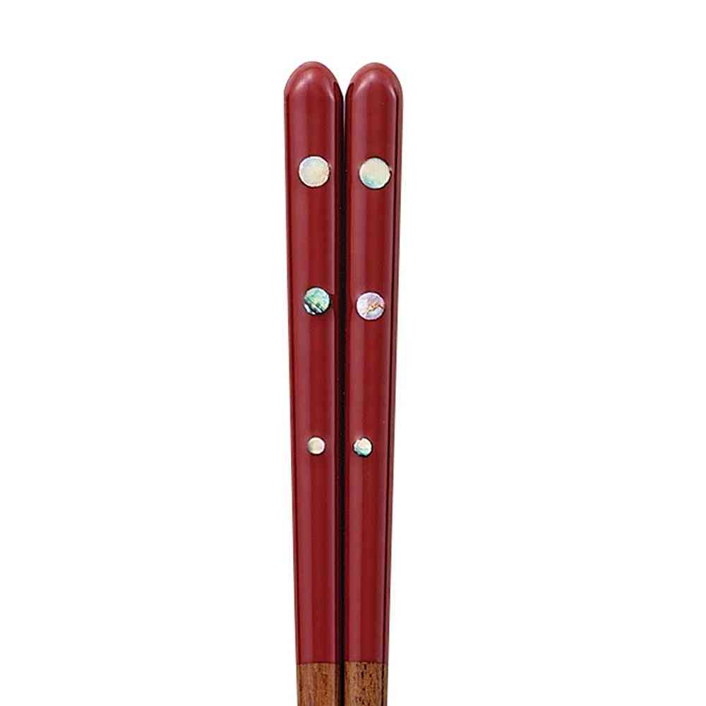 Ishida Dishwasher Safe Chopsticks Shell Flower Circle 20.5cm (1 pair)