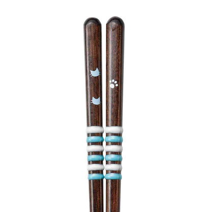 Ishida Dishwasher Safe Chopsticks Cat Design 23cm (1 pair)