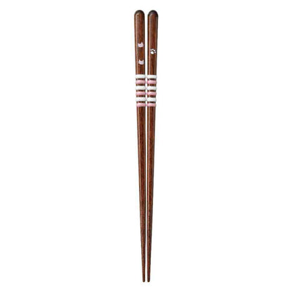 Ishida Dishwasher Safe Chopsticks Twirling Cat 21cm 1 Pair