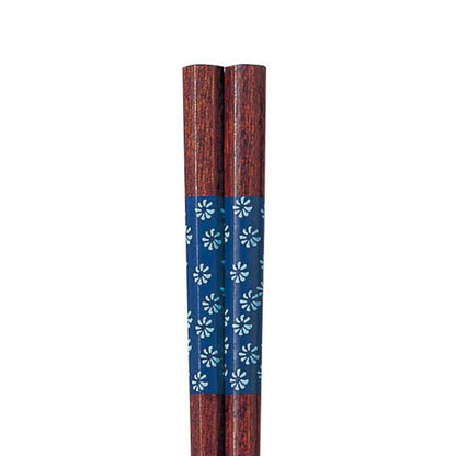 Ishida Octagonal Chopsticks Small Flower 23cm 1 Pair