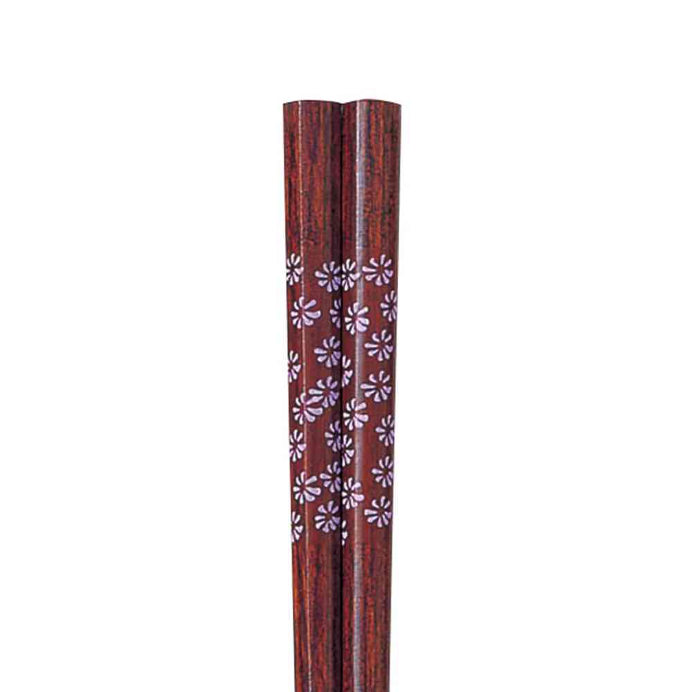 Ishida Octagonal Chopsticks Small Flower 20.5cm 1 Pair