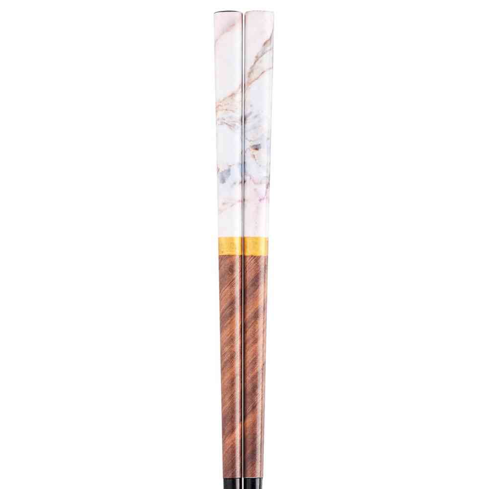 Ishida Chopsticks Marble Brown 23cm 1 Pair