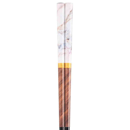 Ishida Chopsticks Marble Brown 23cm 1 Pair
