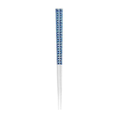 Ishida Metacrylic Chopsticks Asanoha Blue 22.5cm 1 Pair