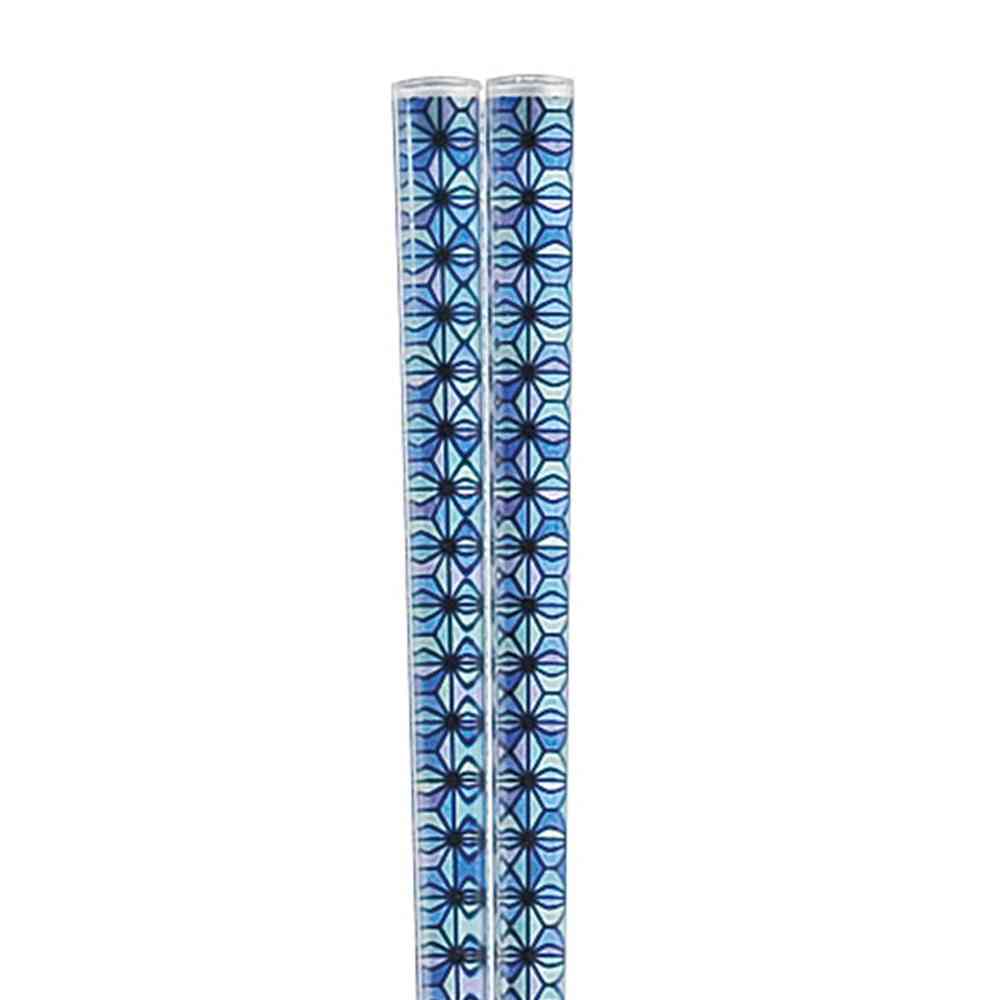 Ishida Metacrylic Chopsticks Asanoha Blue 22.5cm 1 Pair