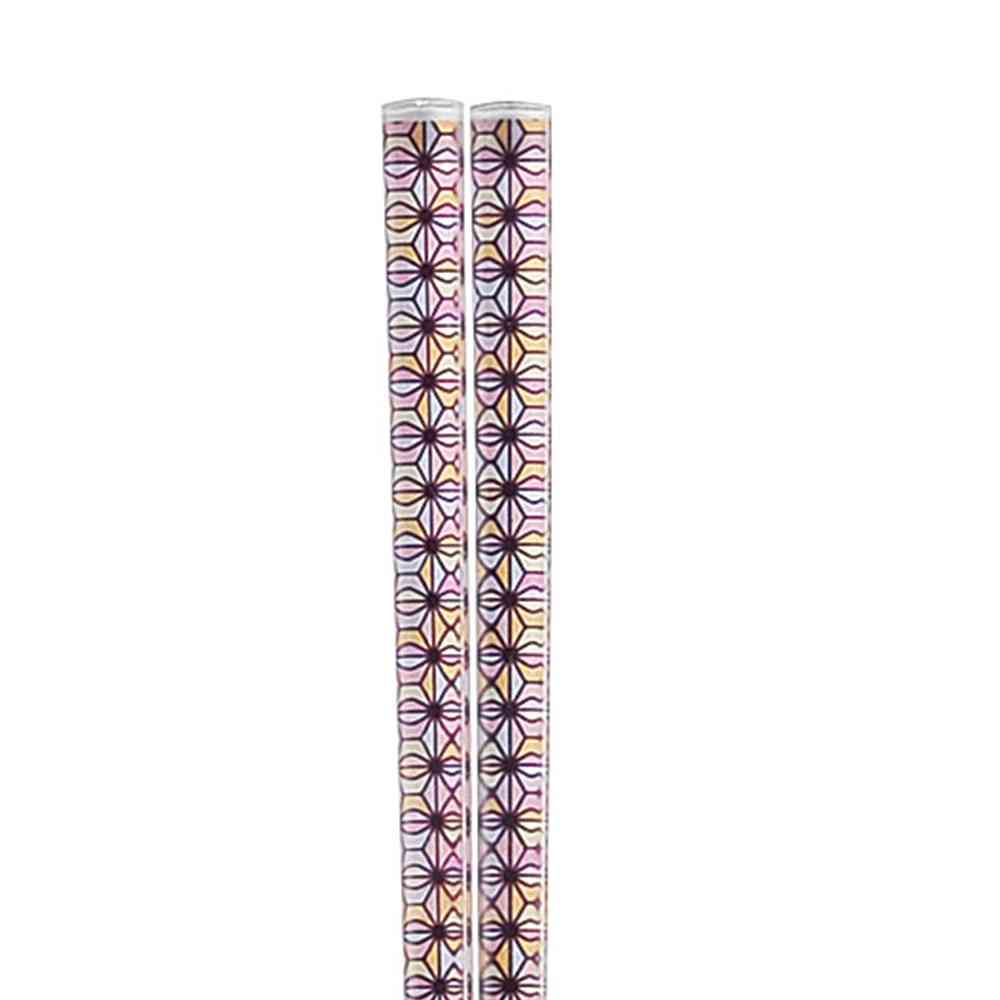 Ishida Metacrylic Chopsticks Asanoha Violet 22.5cm 1 Pair