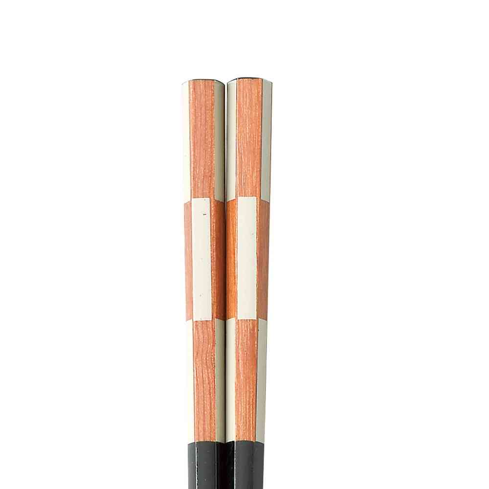 Ishida Hexagonal Checkered Chopsticks 23cm
