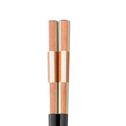 Ishida Hexagonal Checkered Chopsticks 23cm