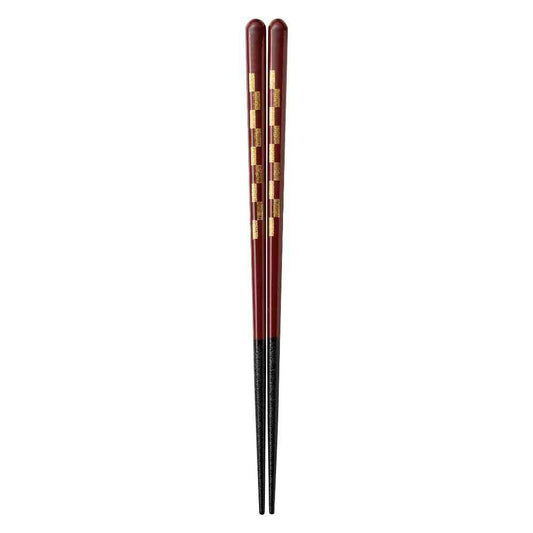Ishida Dishwasher Safe Chopsticks Lacquered Golden Ichimatsu 20.5cm