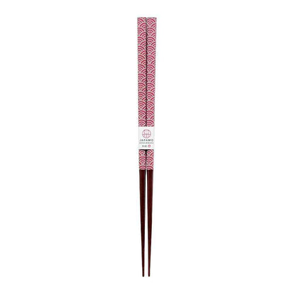 Ishida Chopsticks Japanese Modern Wave Red 23cm with PET Case