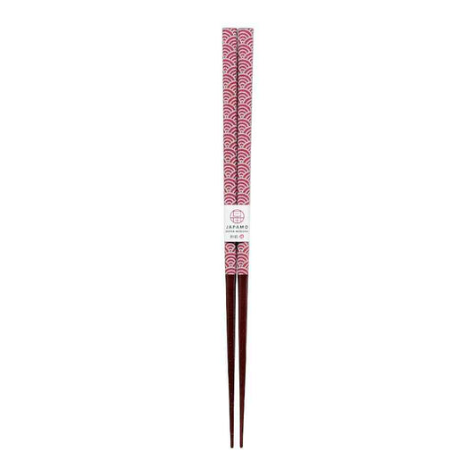Ishida Chopsticks Japanese Modern Wave Red 23cm with PET Case