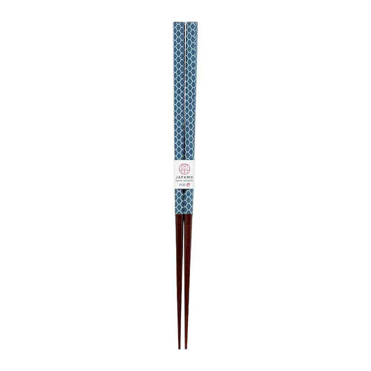 Ishida Chopsticks Japanese Modern Mesh Blue 23cm in PET Case