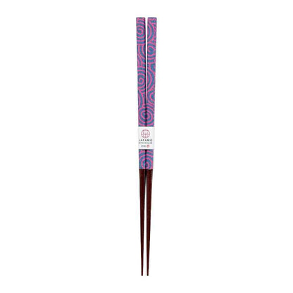 Ishida Chopsticks Japanese Modern Swirl Violet 23cm in PET Case