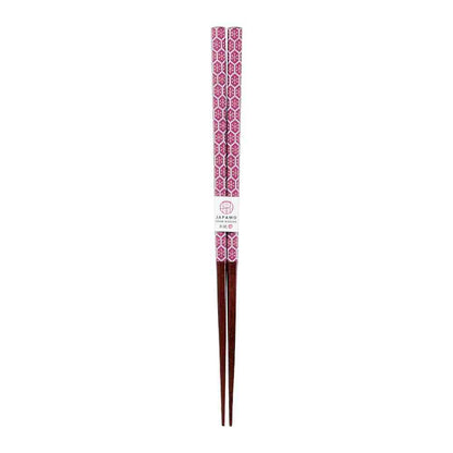 Ishida Chopsticks Japanese Modern Snowflake Red 23cm in PET Case