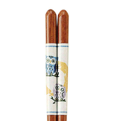 Ishida Dishwasher Safe Chopsticks Owl Family 23cm