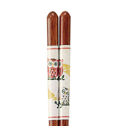 Ishida Dishwasher Safe Chopsticks Owl Family 20.5cm