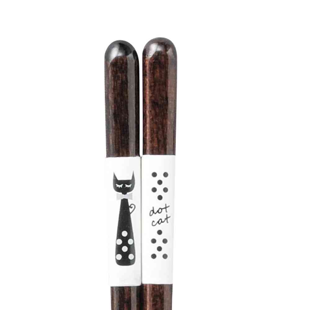 Ishida Dishwasher Safe Chopsticks Family Cat - 1 Pair