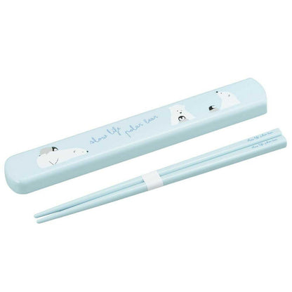 OSK Polar Bear Pull-Top Chopstick Box Set Blue