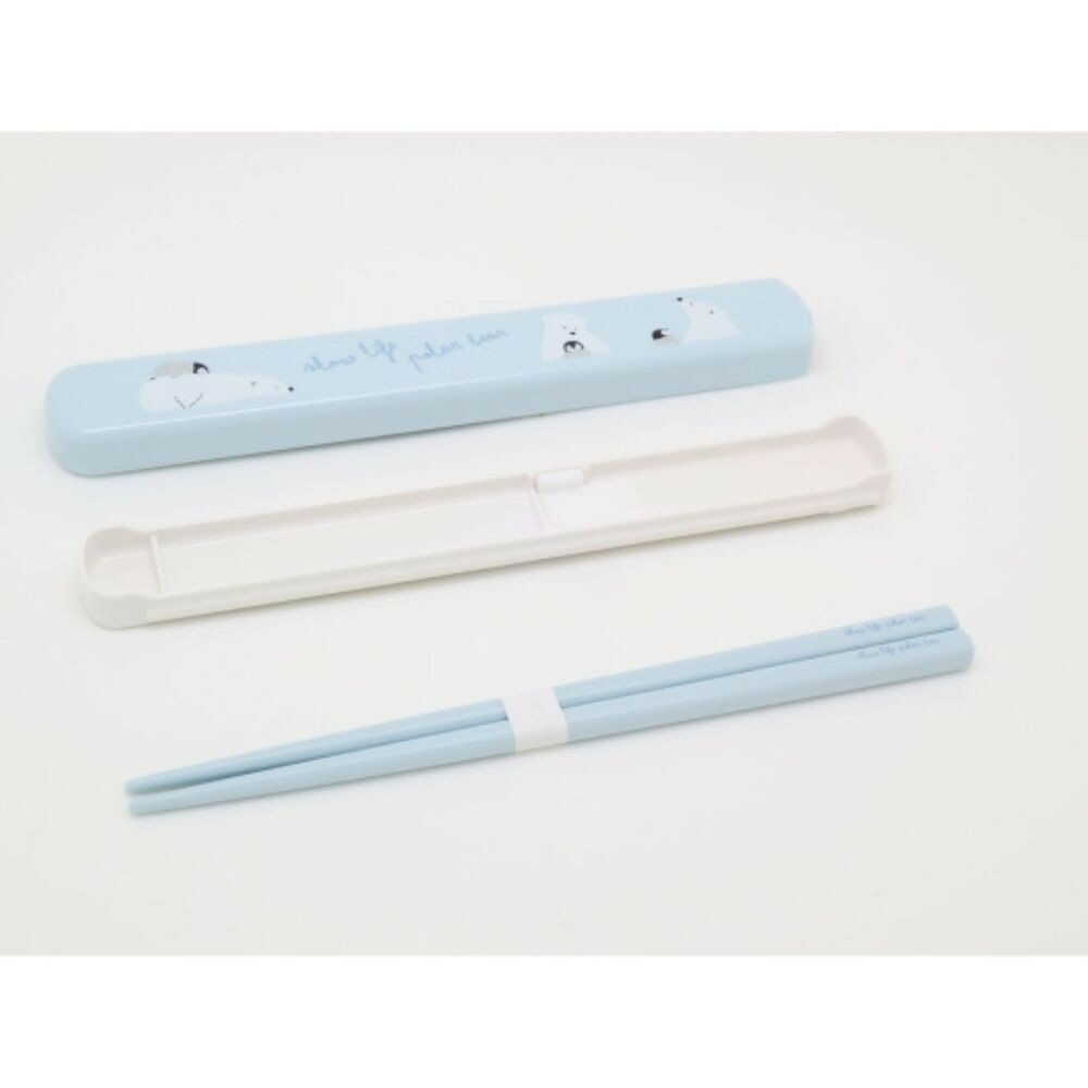 OSK Polar Bear Pull-Top Chopstick Box Set Blue